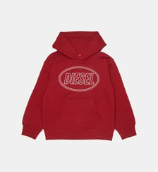 Sweat à capuche avec logo Diesel Kids