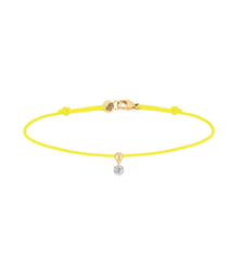 Bracelet Cordon BB - Diamant solitaire 0,10ct - Or jaune 750‰ La Brune & La Blonde