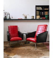 Paire de fauteuils 70s Jakob N°1373- Produit chiné Debongout