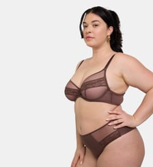 Soutien-gorge avec armatures grande taille Nudité marron Maison Lejaby