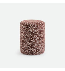 Pouf en tissu texturé, motif léopard La Redoute Interieurs