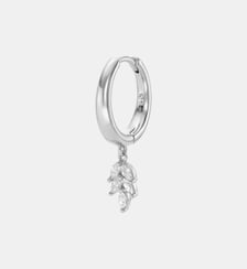 Boucle d'oreille créole Fauve blanche or Nebuleuse Bijoux