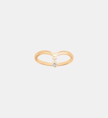 Bague Envolée en Plaqué Or avec diamant blanc La Garçonne Diamant