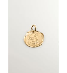 Charme artisanal en 925 argenté doré 18K avec initiales S Aristocrazy