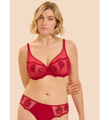 Soutien-gorge avec armature décolleté plongeant - Rouge Opéra Simone Pérèle