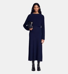 Robe longue en maille 2 en 1 Sandro