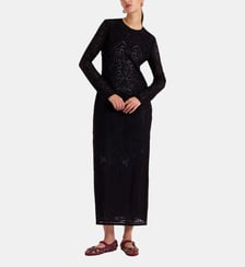 Robe Lacey Swing Solid Black La DoubleJ