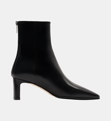Nora - Bottines En Cuir Veau Lisse Noir Parallèle
