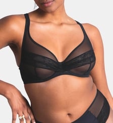 Soutien-gorge avec armatures grande taille Nudité noir Maison Lejaby