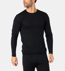 Tee-shirt col rond manches longues  LIGNE CHAUDE MERINOS Eminence