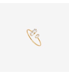 Bague cristal plaquée or - palace Caroline Najman
