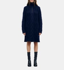 Robe à torsades et col camionneur en laine - CRYSTAL Gerard Darel