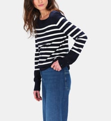 Pull mjulie - Motif rayures - Coupe droite Caroll