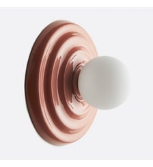 Applique ou plafonnier, en céramique et verre opalin, diamètre 24,5 cm La Redoute Interieurs