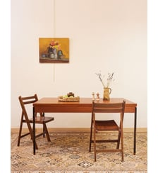 Table à manger vintage en bois Romy N°1508- Produit chiné Debongout