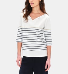 T-shirt tolympia - Motif rayures - Coupe droite Caroll