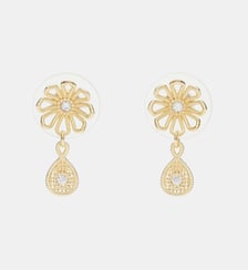 Boucles d'oreilles fleur fil d'or Les Néréides