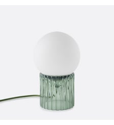 Lampe à poser, verre strié coloré et opaline La Redoute Interieurs
