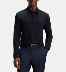 Polo en coton biologique avec logo brodé BOSS