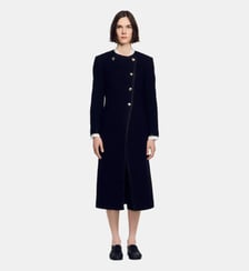 Manteau en tweed à boutons bijoux Sandro