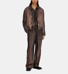 Blouson bomber en denim enduit fluide Diesel