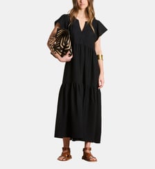Robe longue en jacquard manches courtes La Fée Maraboutée
