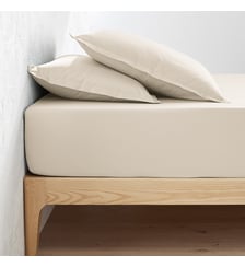Drap housse en percale coton, 80 fils, bonnet 30 cm La Redoute Interieurs
