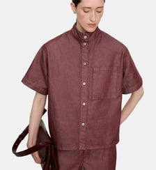 Chemise ample en coton à col lanière Adolfo Dominguez