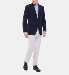 Blazer à chevrons en laine et cachemire Fursac