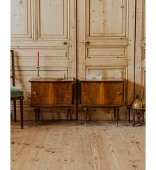 Paire de tables de chevet en bois Odile N°1423- Produit chiné Debongout