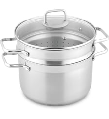 Cuit pâtes 24cm Inox avec couvercle Essentiel B