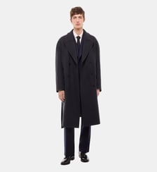 Manteau croisé en laine et polyamide Fursac