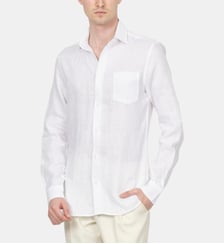 Chemise en LIN blanc coupe droite Atelier Privé