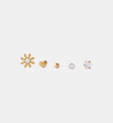 Set de 5 piercings nez studs acier inoxydable doré Balaboosté