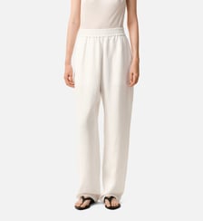Pantalon Taille Elastiquée en Lin Mélangé AMI Paris