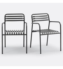 Lot de 2 fauteuils de jardin, aluminium, MANNI La Redoute Interieurs
