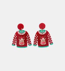 Boucles d'oreilles pull de Noël Balaboosté