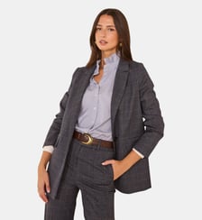 Veste De Tailleur À Motif Prince De Galles Nelia Maison 123