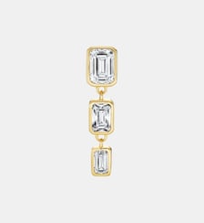 Boucle d'oreille Aurora Blanche Or Nebuleuse Bijoux