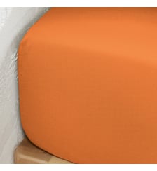 Drap housse uni coton lavé, bonnet 25cm La Redoute Interieurs
