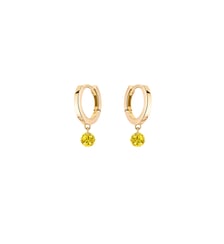 Mini Créoles CONFETTI - Saphirs jaunes, poids total 0,30ct approx. - Or jaune 750‰ La Brune & La Blonde