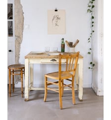 Table à manger en bois patiné Romy N°615- Produit chiné Debongout