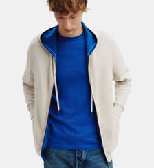 Hoodie zippé double face Bompard