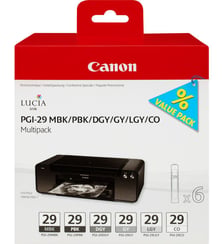 Cartouche d'encre Pack Multipack 6 Originales PGI-29 (Noir/Gris Photo) - 4872B001 Canon