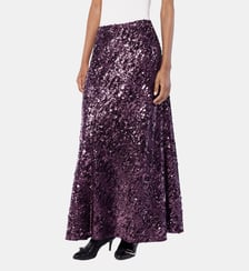 Jupe longue en jersey avec détails de sequins Rabanne