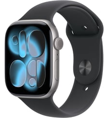 Montre connectée 46mm Alu Gris / Noir Serie 11 M/L Cellular Apple