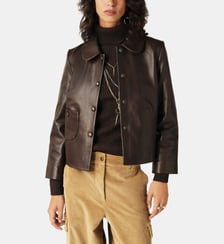 Veste droite Milos en cuir  Ba&sh