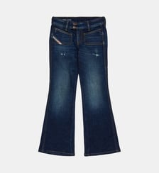 Jeans bootcut bleu foncé avec abrasions - D-Eki Diesel Kids