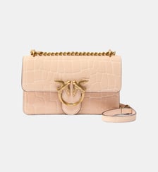 Petit sac à bandoulière mini love bag one en cuir embossé crocodile Pinko