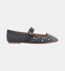 Ballerines en denim avec strass Liu Jo